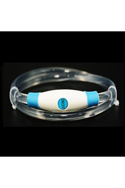 Choice5 طوق كلاب مزود بإضاءة LED زرقاء قابلة لإعادة الشحن، طوله 70 سم، بثلاثة...