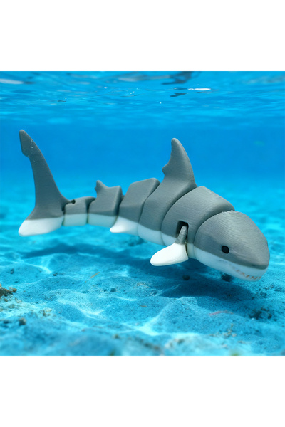 Choice سمكة قرش صغيرة مطبوع بتقنية الطباعة ثلاثية الأبعاد، بطول 13 سم، مصنوعة...