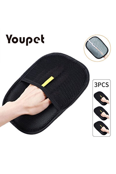 Choice1 3PCS Black Pet Electrostatic Hair Removal Gloves Dog Cat Hair Removal...