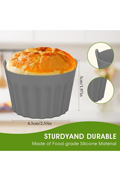 Choice1 Black gray blue Silicone Air Fryer Egg Poacher 3 PCS Reusable Egg Poa...