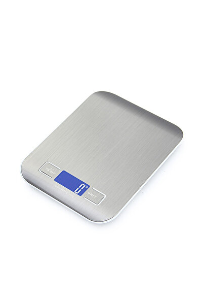 Choice1 ميزان مطبخ إلكتروني رقمي فضي اللون، سعة 5 كجم، مزود بشاشة LED، ولوحة ...