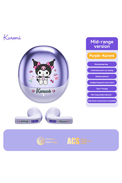 choice2 سماعة رأس لاسلكية بلوتوث EBL12 جديدة باللون البنفسجي، إصدار 2025، مزو...