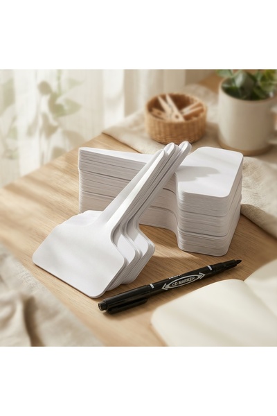 Choice 100 قطعة من ملصقات النباتات مع قلم تحديد نباتات الحديقة، مقاومة للماء،...