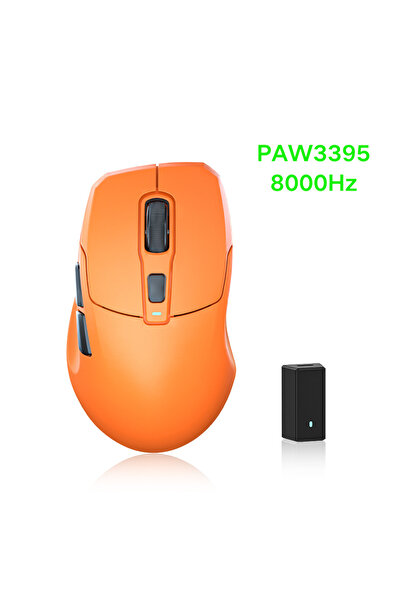 Choice3 فأرة لاسلكية أورانوس برو برتقالية من كايسونا، طراز أورانوس PR0، وزنها...