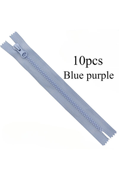 Choice76 5# Blue purple 30cm 10pcs 5# Resin Closed Tail Zipper Pket Short Zip...