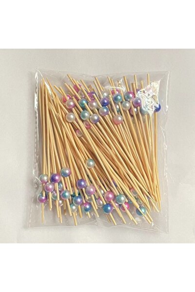 Choice 100pcs 100pcs Bamboo Cktail ks Skewers Toothks Gradient Pearl Fruit Fo...