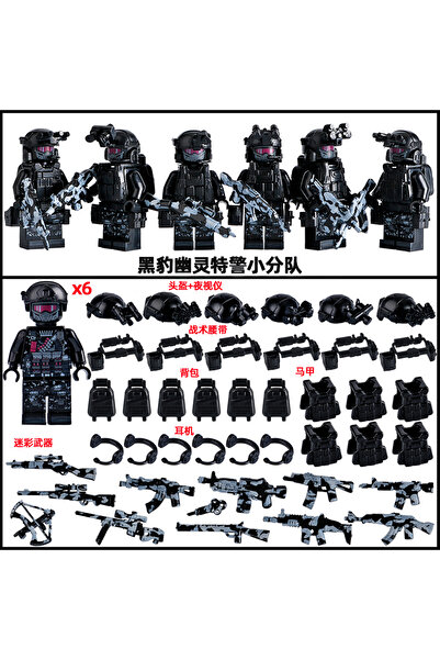 Choice3 دمية عسكرية صغيرة متوافقة مع ليغو، لونها أحمر، من نوع بلاك بانثر غوست...