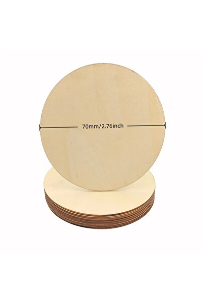 choice2 20pcs 2.5mm 7cm 10/20/50/100pcs 70mm Wooden Circles for Crafts, Unfin...