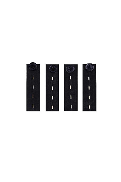 Choice 4Pcs Black 4pcs Waistband Extender Buckle Elastic Adjustable Pant Exte...