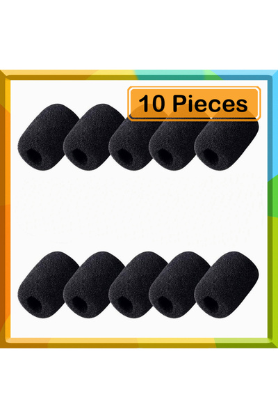 Choice Black 10Pcs Black Mic Protector Replacement Headset Foam Covers Windsc...