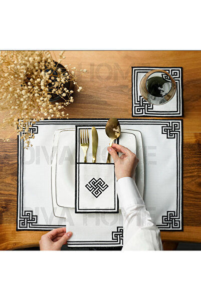 Diva Home Duck Fabric Water Repellent 24 Piece American Service Set