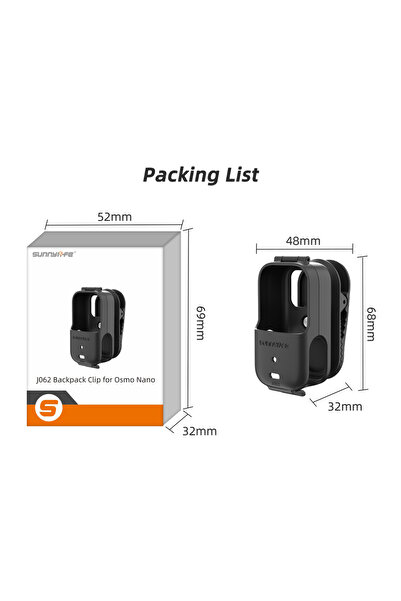 Choice مشبك حقيبة ظهر نانو، محول مشبك لحامل DJI Osmo Nano 360 الدوار سريع الف...