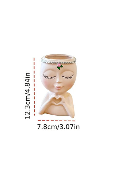Choice Medium TJ001-20 Creative Elegant Girl Meditation Potted Plant Embellis...