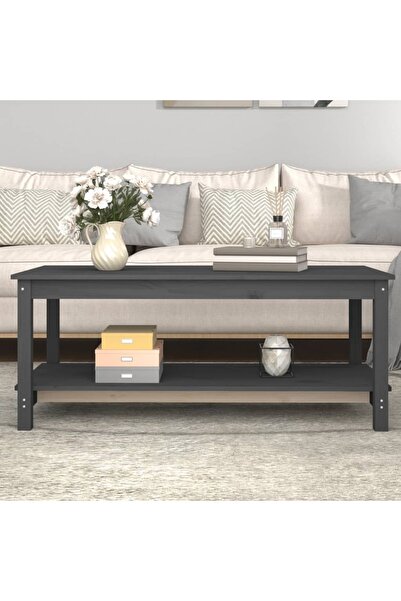 Concept Холна маса, сива, 110x55x45 см, масивна борова дървесина