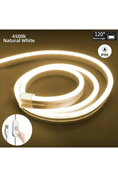 choice2 2M Natrual White USB 5V COB LED Neon Strip Light Waterproof Flexible ...