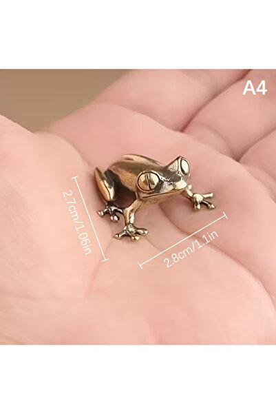 Choice تمثال ضفدع تأملي من النحاس الأصفر، قطعة واحدة، مقاس A4 - تمثال عتيق لل...
