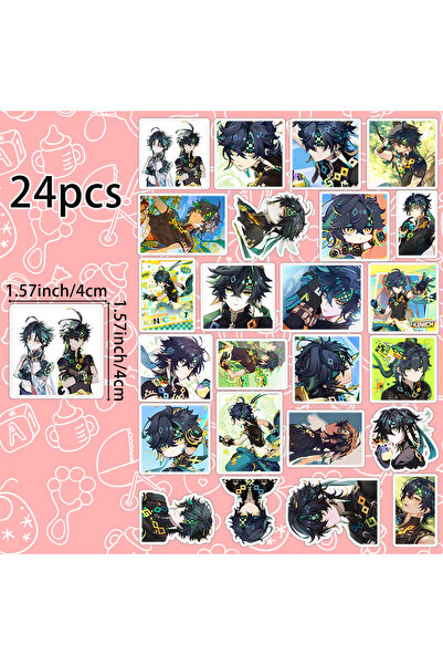 Choice 6X5.2X0.5CM XL612 24pcs Kinich Genshin Impact stickers can be used for...