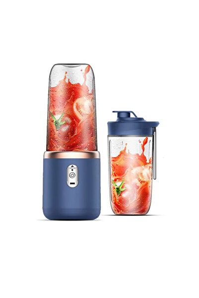 Choice3 2 blue cups Portable Juicer Blender 400ml Electric Fruit Juicer USB C...