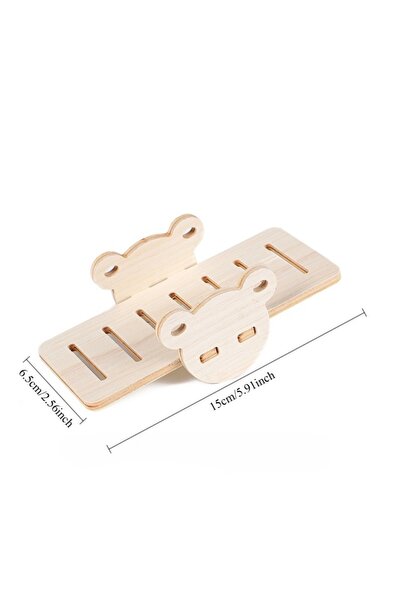 Choice لعبة أرجوحة خشبية على شكل ضفدع، مناسبة للحيوانات الأليفة الصغيرة مثل ا...