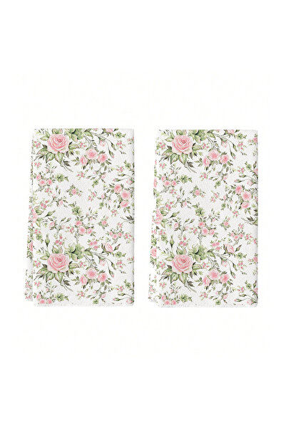 Choice 2pcs WHITE 2Pcs, French Romantic Pink Rose Kitchen Towels, 40Cm*60Cm T...