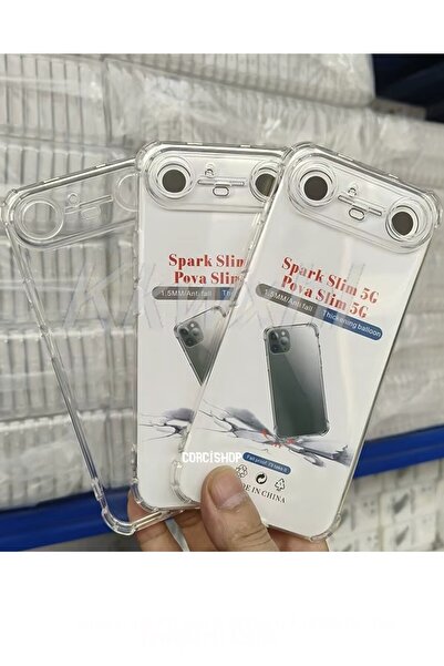 corcishop غطاء خلفي من السيليكون لحماية الكاميرا لهاتف تكنو سبارك سليم 5 جي /...