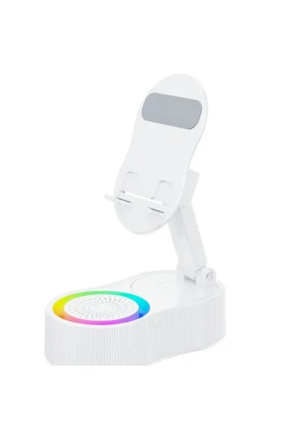 Choice WHITE Portable Smart Induction Speaker Mobile Phone Holder Adjustable ...