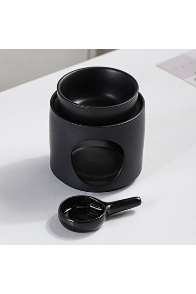 Choice Black 3 in 1set Candle Heating Holder Ceramic Essential Oil Reed Diffu...