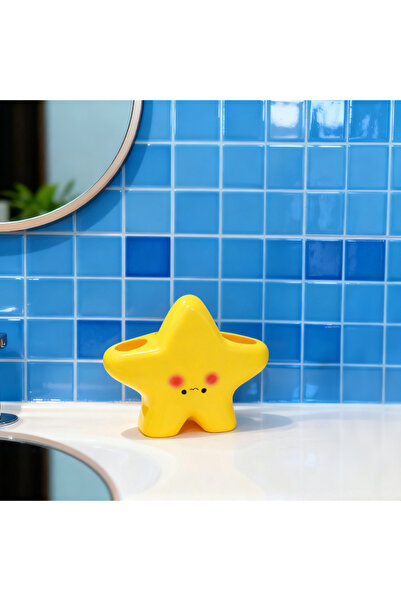 Choice حامل فرشاة أسنان بلاستيكي لطيف على شكل نجمة، أصفر - قطعة واحدة | وحدة ...