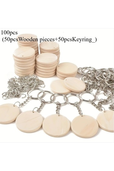 Choice 3.5 سم، 4 مم، أصفر، 100 قطعة/مجموعة، حامل مفاتيح وحلقة مفاتيح من الخشب...