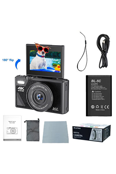 choice2 With 32GB TF Card AC610 Black Ourlife AC600 Digital Camera 4K 64MP UH...