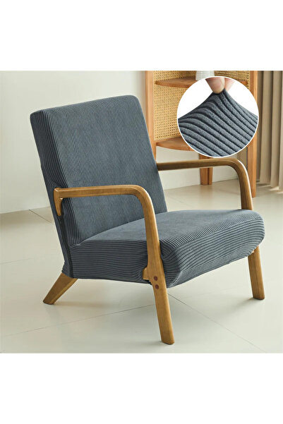 Choice3 غطاء كرسي قماش جاكار، رمادي داكن، قطعة واحدة، مرن، قابل للتمدد، غطاء ...