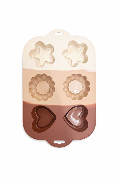 Funny Life Silikon 6 bölmeli Çikolata Kek Kalıbı