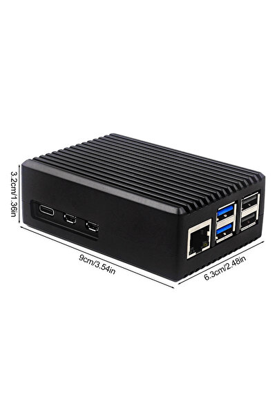 Choice black Raspberry Pi 5 Aluminum Case Passive Cooling Armored Metal Shell...