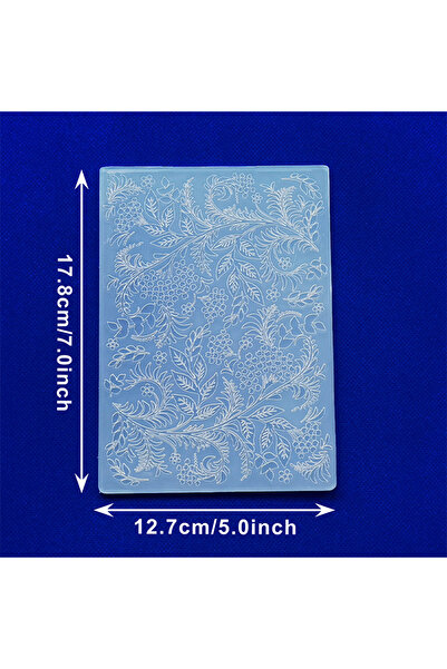 Choice مجلد بلاستيكي منقوش XY-C178-26، بتصميم خلفية زهرة هامسة عروق الأوراق، ...