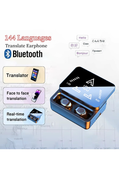 Choice سماعات أذن لاسلكية ذكية من نوع VIKEFON M48Pro سوداء اللون، مزودة بمترج...