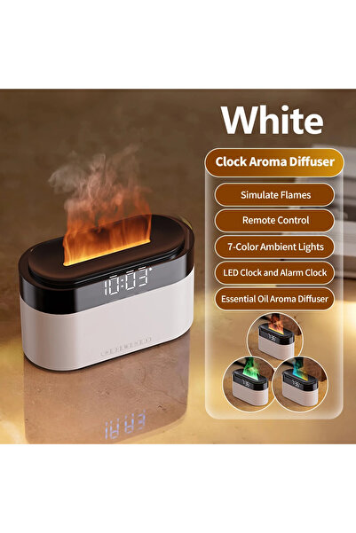 Choice1 مرطب هواء أبيض جديد، مصباح منزلي ملون، شحن USB، جهاز تحكم عن بعد، بخا...