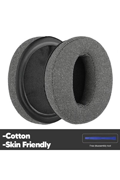 choice2 وسادات أذن رمادية من قطن كتان لسماعات Sennheiser HD 450/440/430/400S/...