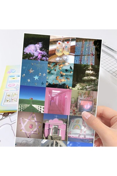 Choice ٥٩ قطعة من ملصقات بانك ذات طابع جمالي مستوحى من التسعينيات، مناسبة لتز...