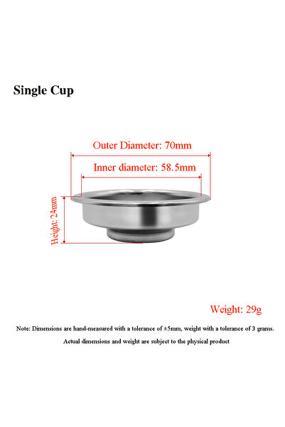 Choice1 1 Cup 1 Hole Double-Wall Pressurized Filter Basket, 304 Stainless Ste...