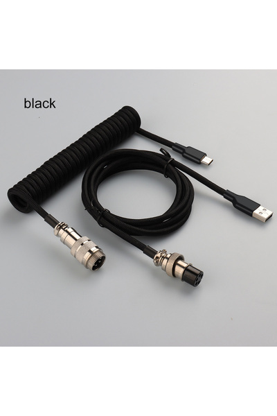 Choice 1.5m Black 150cm Spiral Usb Keyboard Cable Black Coiled Keyboard Usb T...