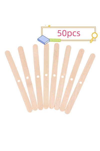 Choice ٥٠ قطعة من حوامل فتائل الشموع الخشبية، قالب شموع، دعامة تثبيت، حوامل خ...