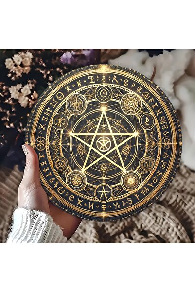 Choice 20x20 1pc Vintage Witchcraft Pentagram Aluminum Sign - Mystical Golden...