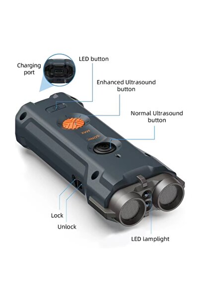 Choice جهاز دوتريو الأسود 2 في 1 للتدريب ومنع النباح، جهاز طرد الكلاب بالموجا...