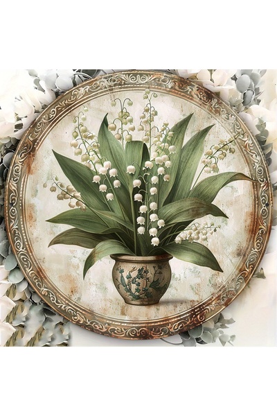 Choice لوحة جدارية ريفية عتيقة من الألومنيوم، قطعة واحدة، مزينة بزهرة زنبق ال...