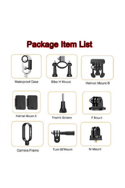 Choice صندوق ملحقات إضافية أسود اللون لكاميرا الحركة H88 للدراجات الهوائية، م...