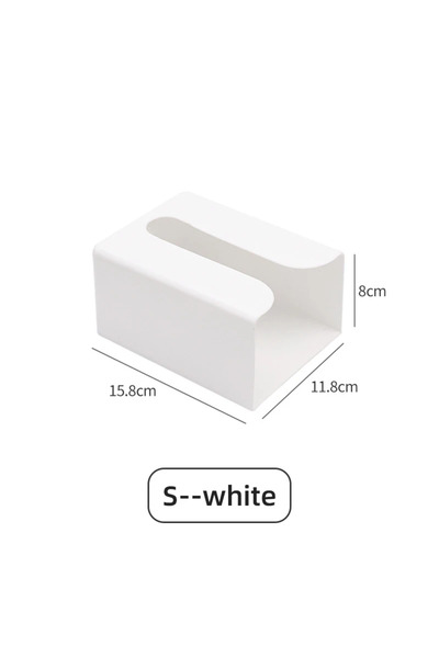 Choice1 czh-white Tissue Box Punch-free Wall-mounted Storage Box Organizer Sp...
