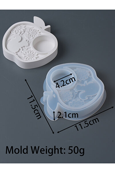 choice2 قالب سيليكون لصنع حامل شموع بنقوش بارزة على شكل تفاحة وورقة قيقب وفطر..