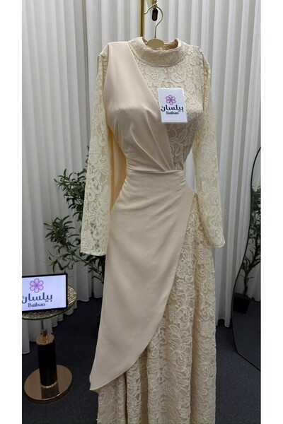 Bailsan long beige Lace dress