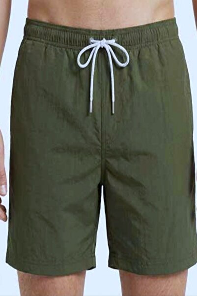 DeKuBaby Pantaloni scurți de baie pentru bărbați, cu talie elastică și buzuna...