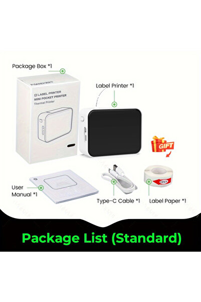 Choice1 P15 White color Marklife Portable Thermal Label Printer P15 Wireless ...